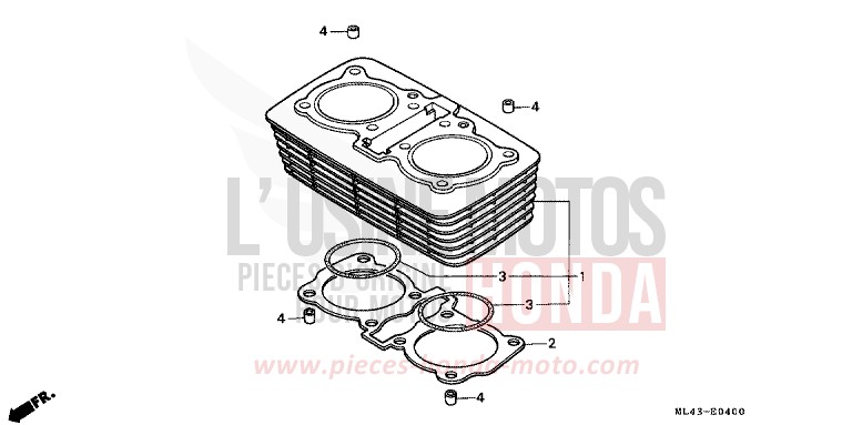 ZYLINDER von CB1300 Super Bold'or ABS GRANITE BLUE METALLIC-U (PB184) von 1986